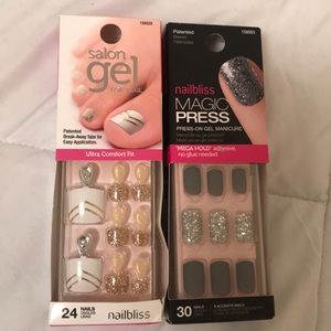 Press on nails for manicure and pedicure